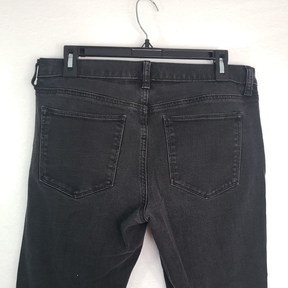 GAP True Skinny Jeans Womens Size 31 Distressed Black‎ Wash Denim Raw Hem Retro - Picture 10 of 14